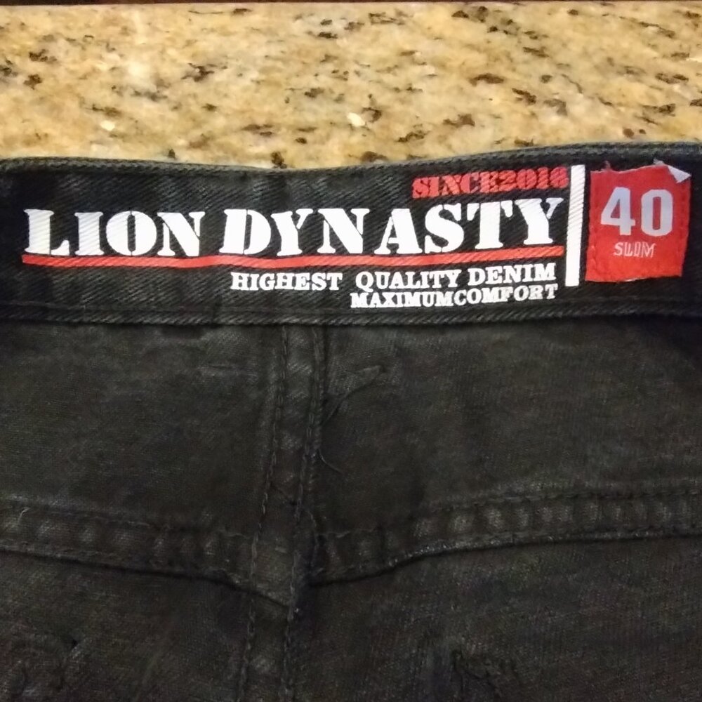 Lion Dynasty New Orleans Saints Moto Jeans Sz 40 - Picture 10 of 11